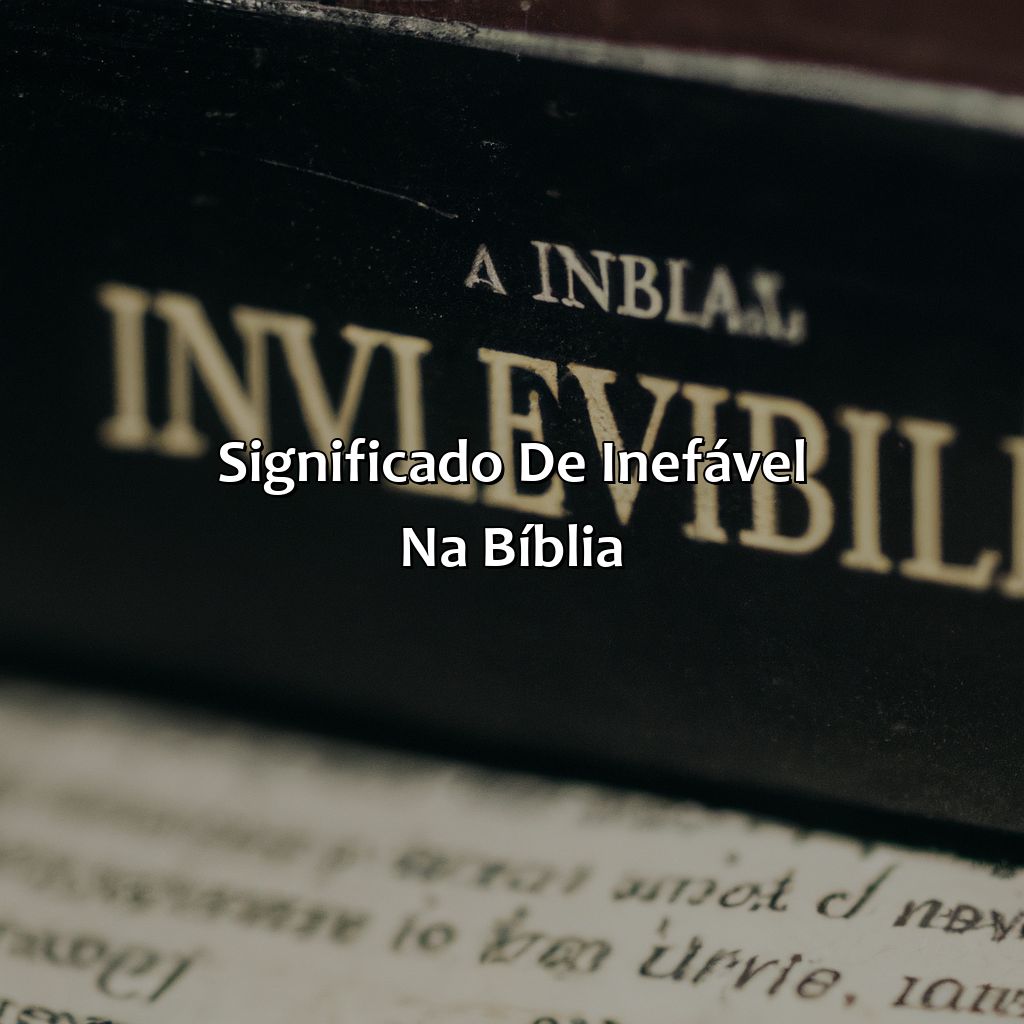 Significado de Inefável na Bíblia-o que significa inefável na bíblia, 
