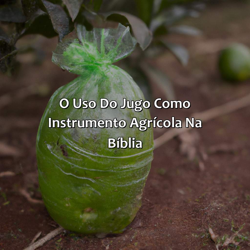 O uso do jugo como instrumento agrícola na Bíblia;-o que significa jugo na bíblia, 