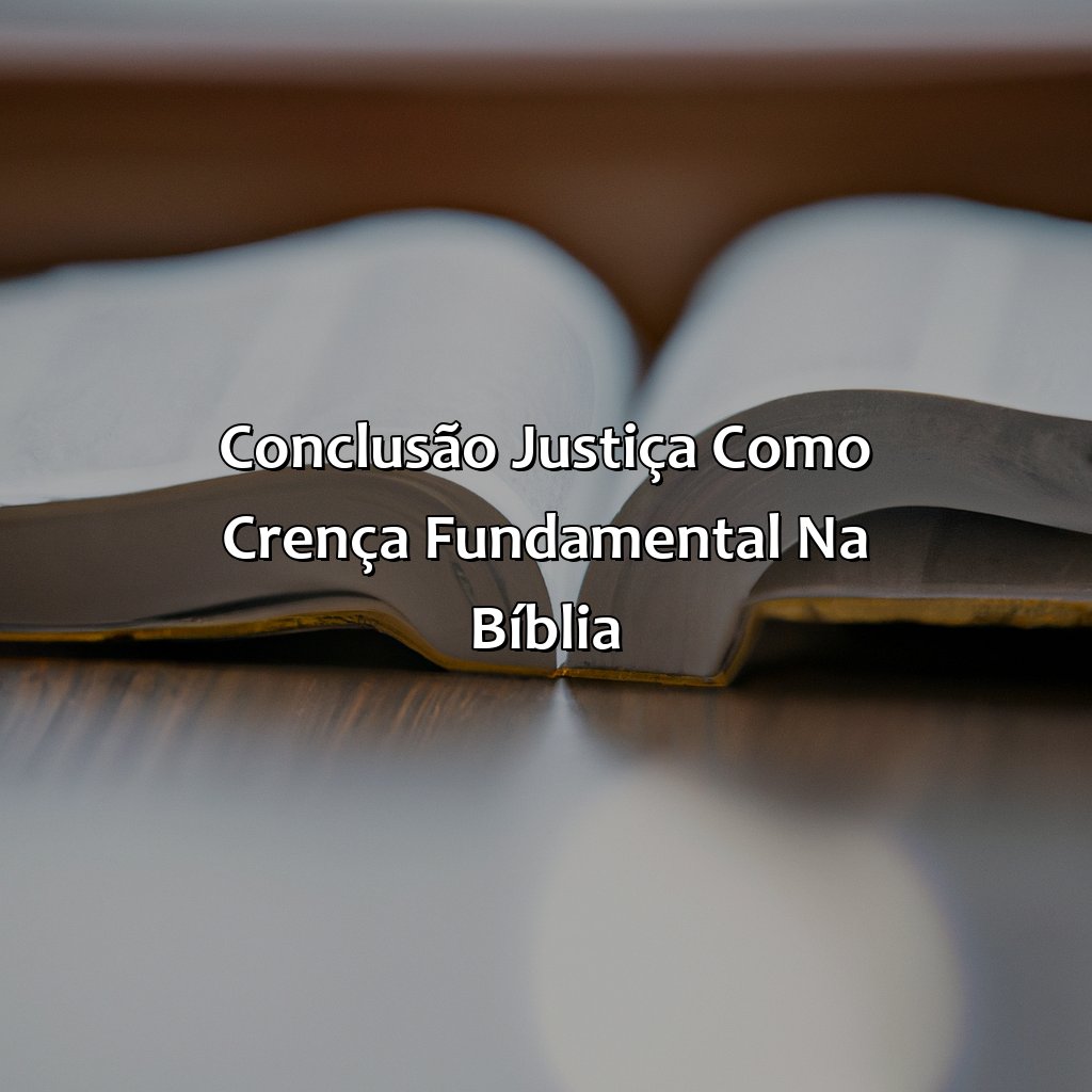 Conclusão: Justiça como Crença Fundamental na Bíblia-o que significa justiça na bíblia, 