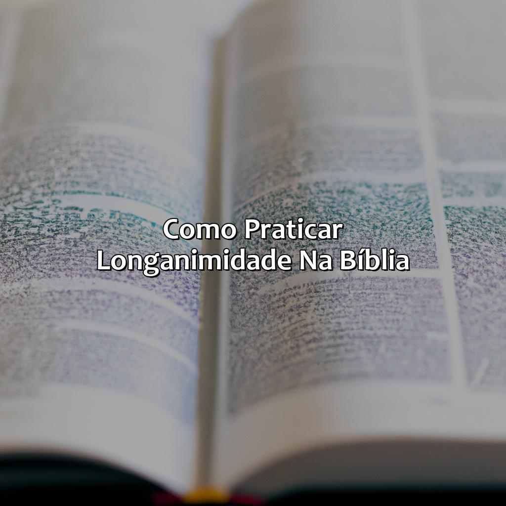 Como praticar Longanimidade na Bíblia-o que significa longanimidade na bíblia, 