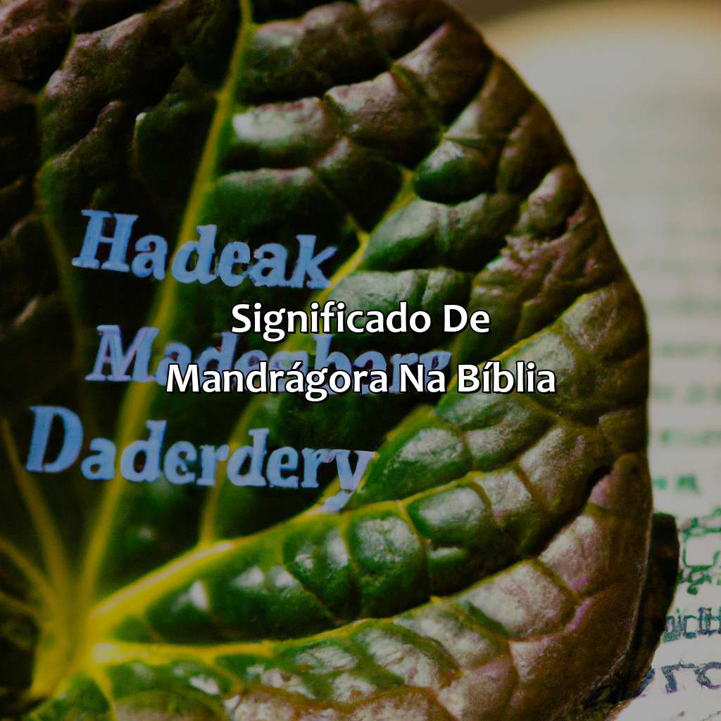Significado de Mandrágora na Bíblia-o que significa mandrake na bíblia, 