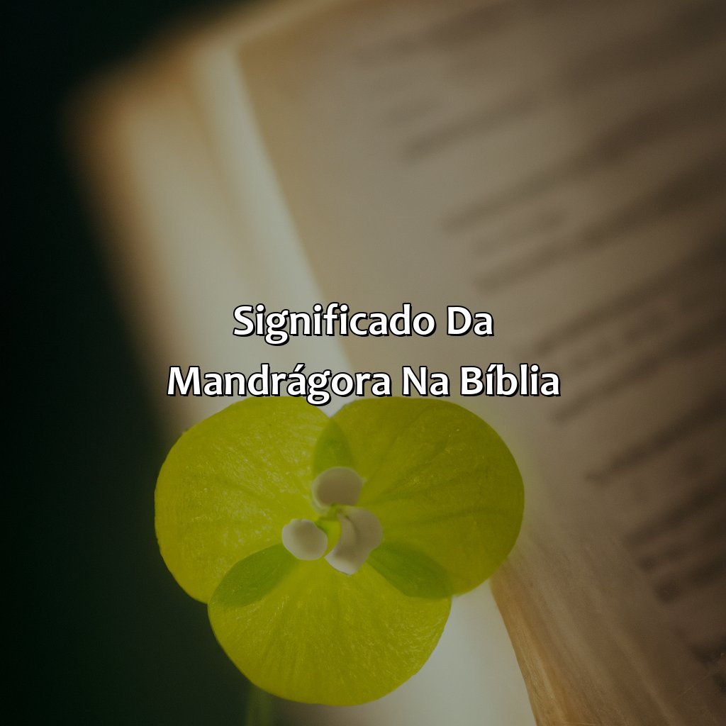 Significado da Mandrágora na Bíblia-o que significa mandrake na bíblia, 