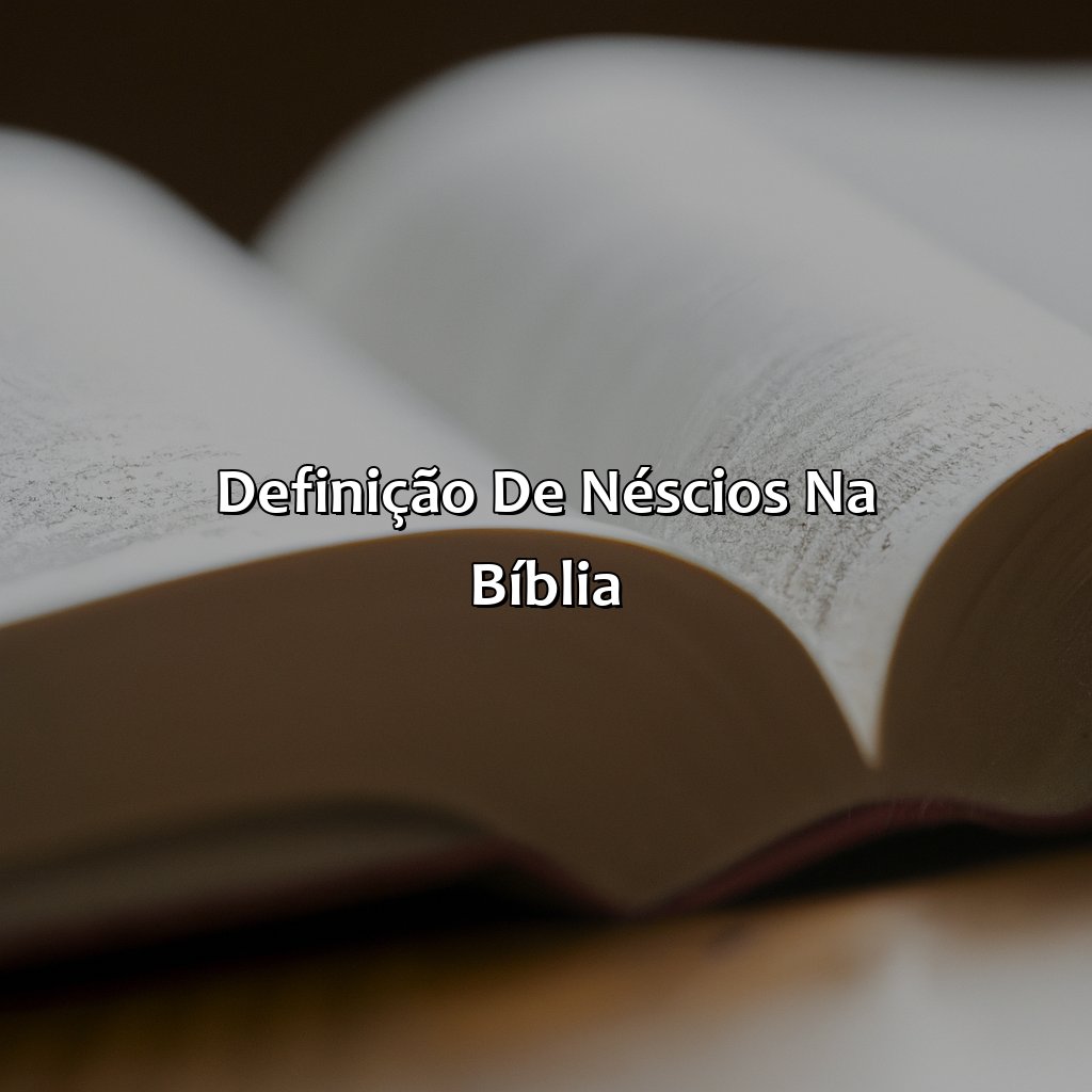 Definição de Néscios na Bíblia-o que significa néscios na bíblia, 