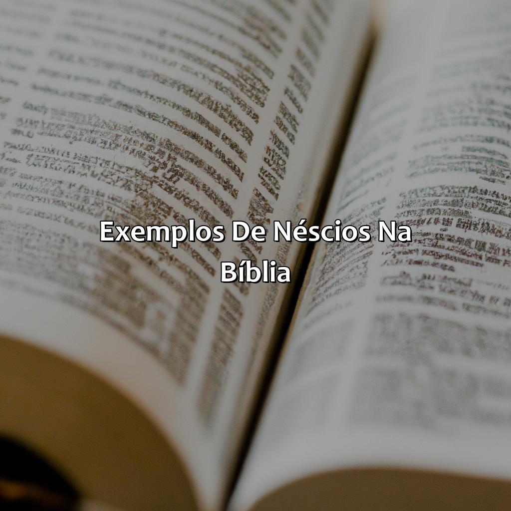 Exemplos de Néscios na Bíblia-o que significa néscios na bíblia, 