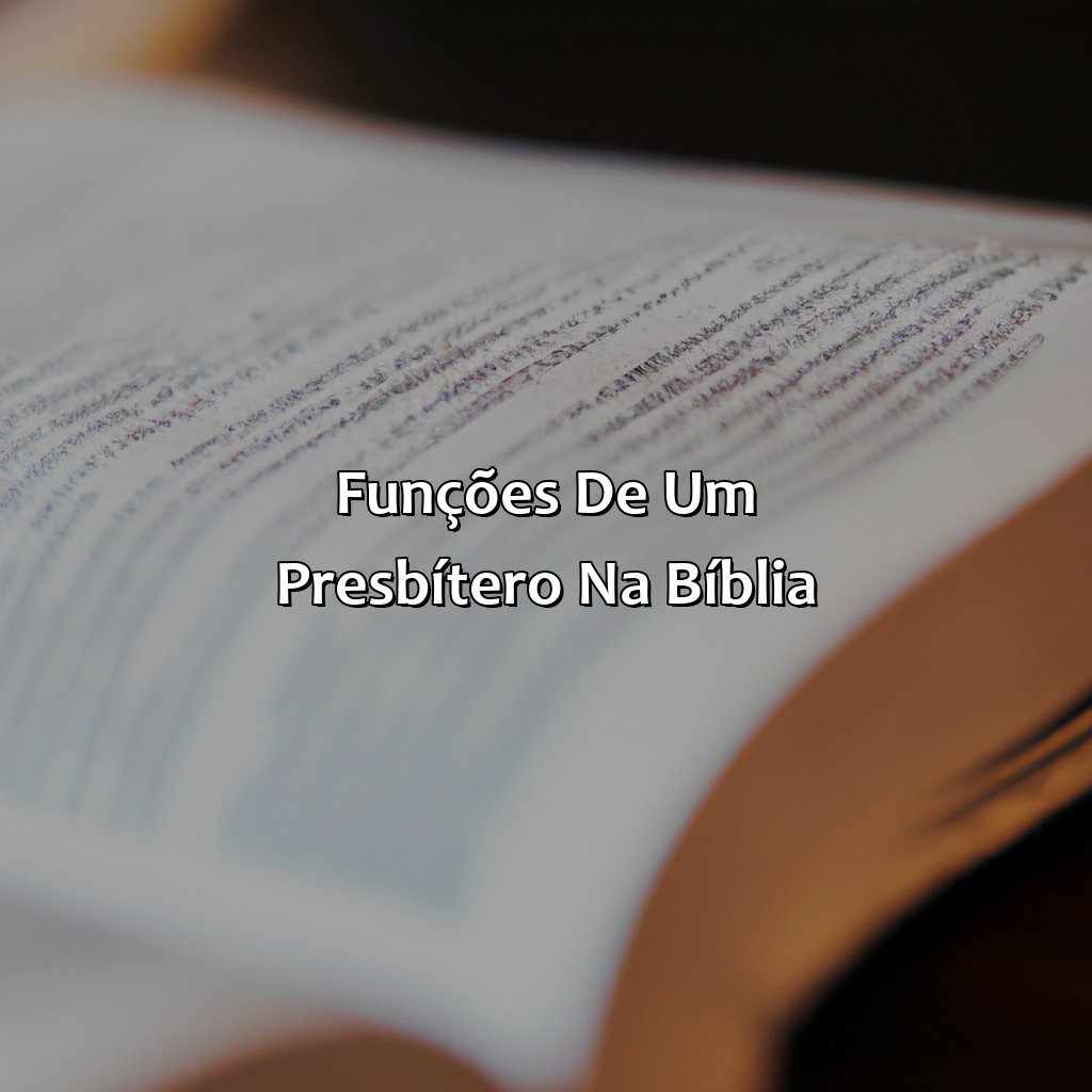 Funções de um Presbítero na Bíblia-o que significa presbítero na bíblia, 