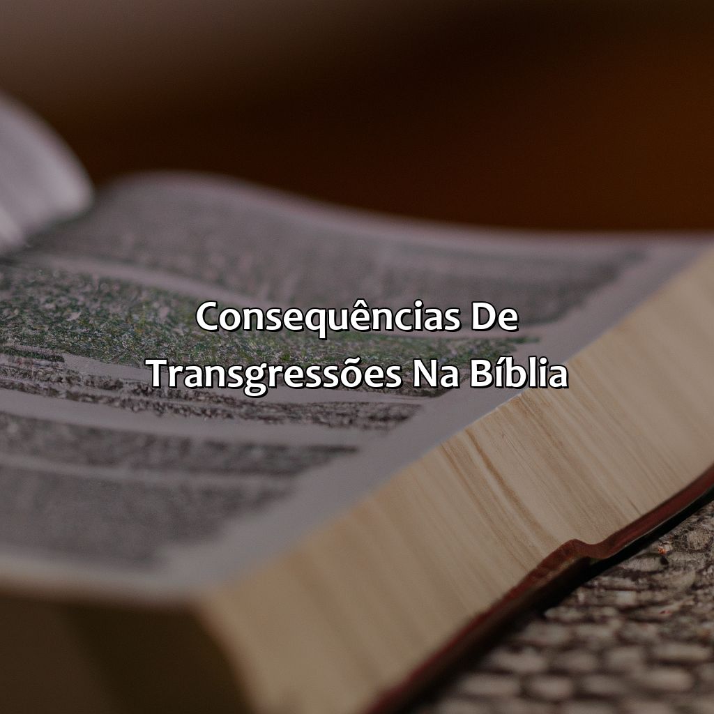 Consequências de Transgressões na Bíblia-o que significa transgressão na bíblia, 