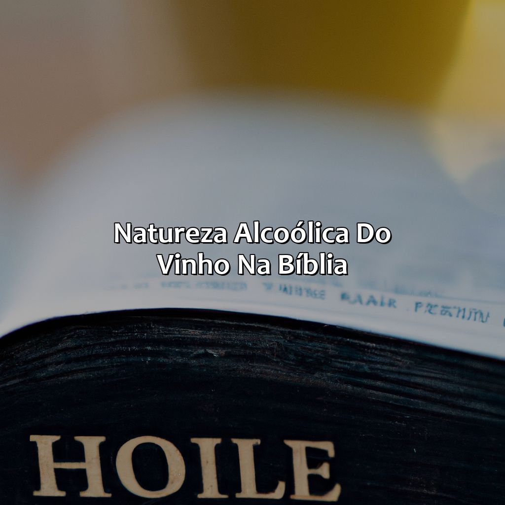 Natureza alcoólica do vinho na Bíblia-o vinho na bíblia era alcoólico, 