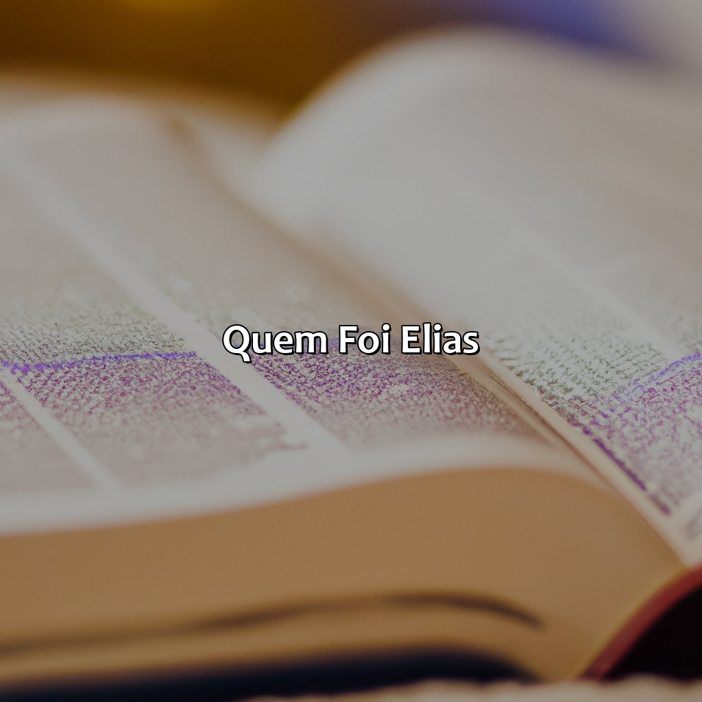 Quem foi Elias?-onde começa a história de elias na bíblia, 