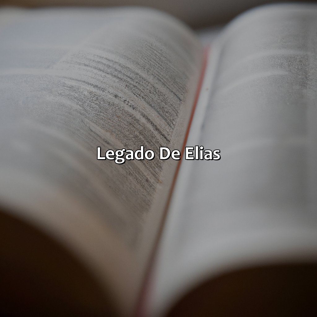 Legado de Elias-onde começa a história de elias na bíblia, 