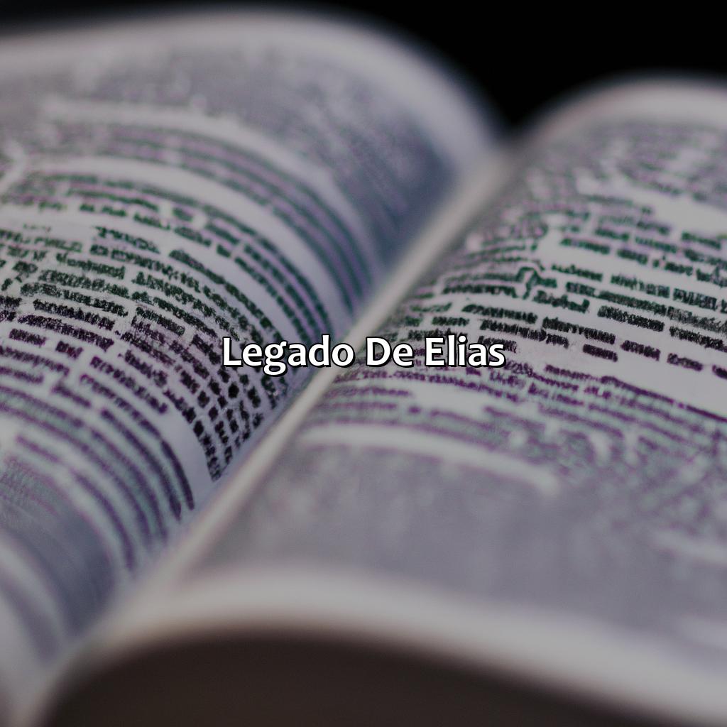 Legado de Elias-onde começa a história de elias na bíblia, 