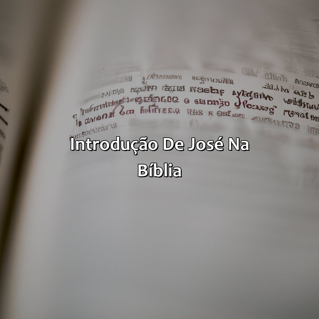 Introdução de José na Bíblia-onde começa a história de josé na bíblia, 