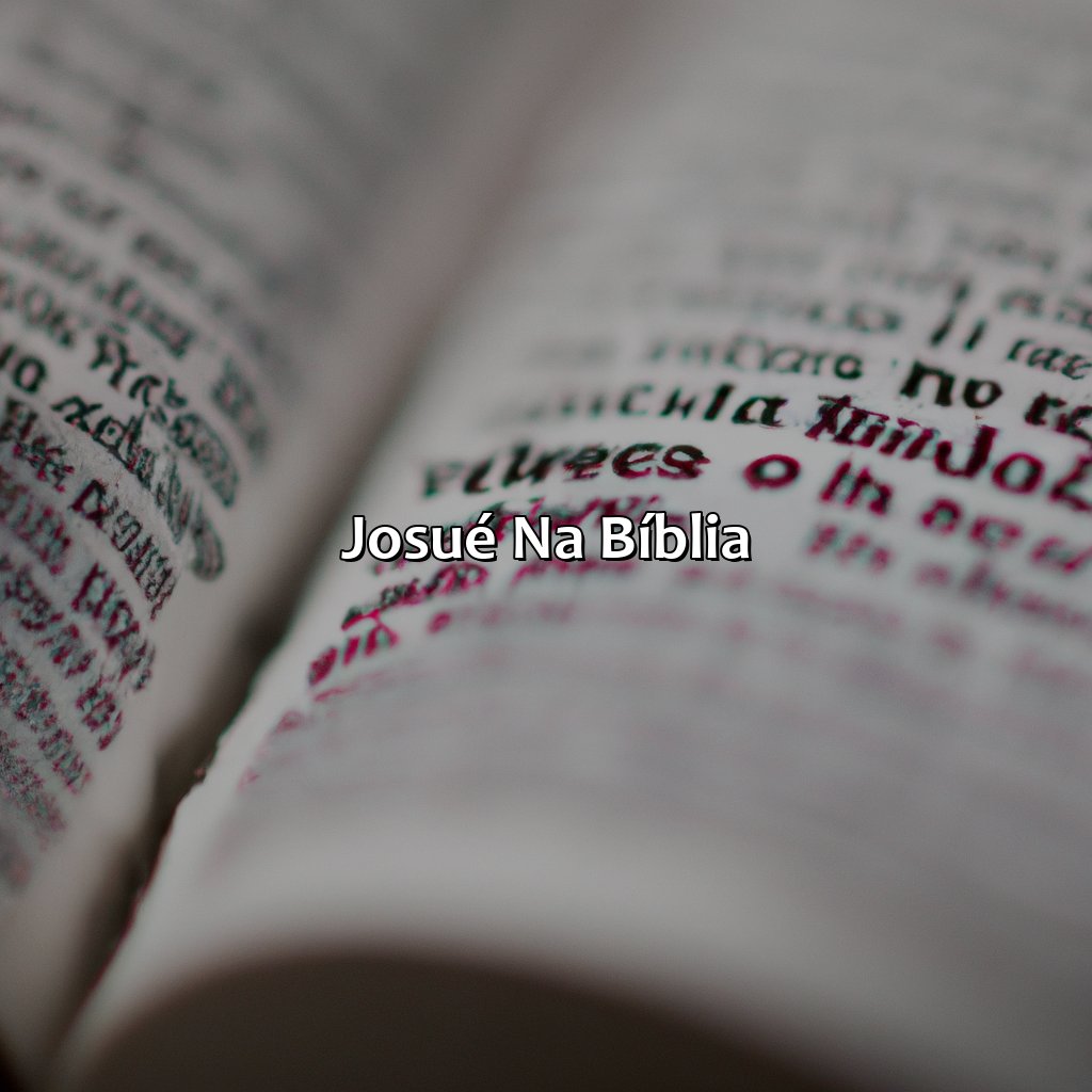 Josué na Bíblia-onde começa a história de josué na bíblia, 