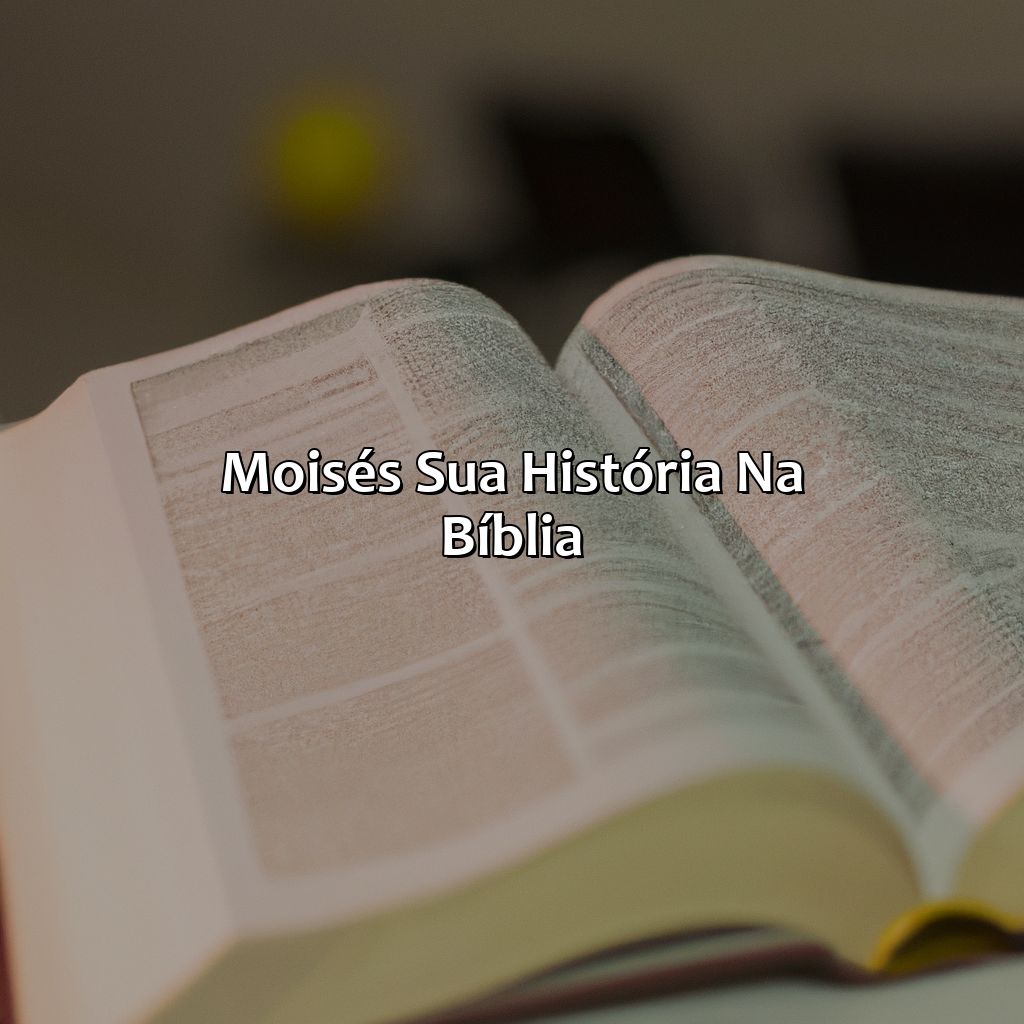 Moisés: Sua história na Bíblia-onde está a história de moisés na bíblia, 