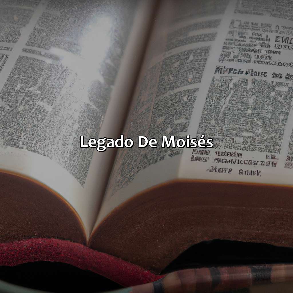 Legado de Moisés-onde está a história de moisés na bíblia, 