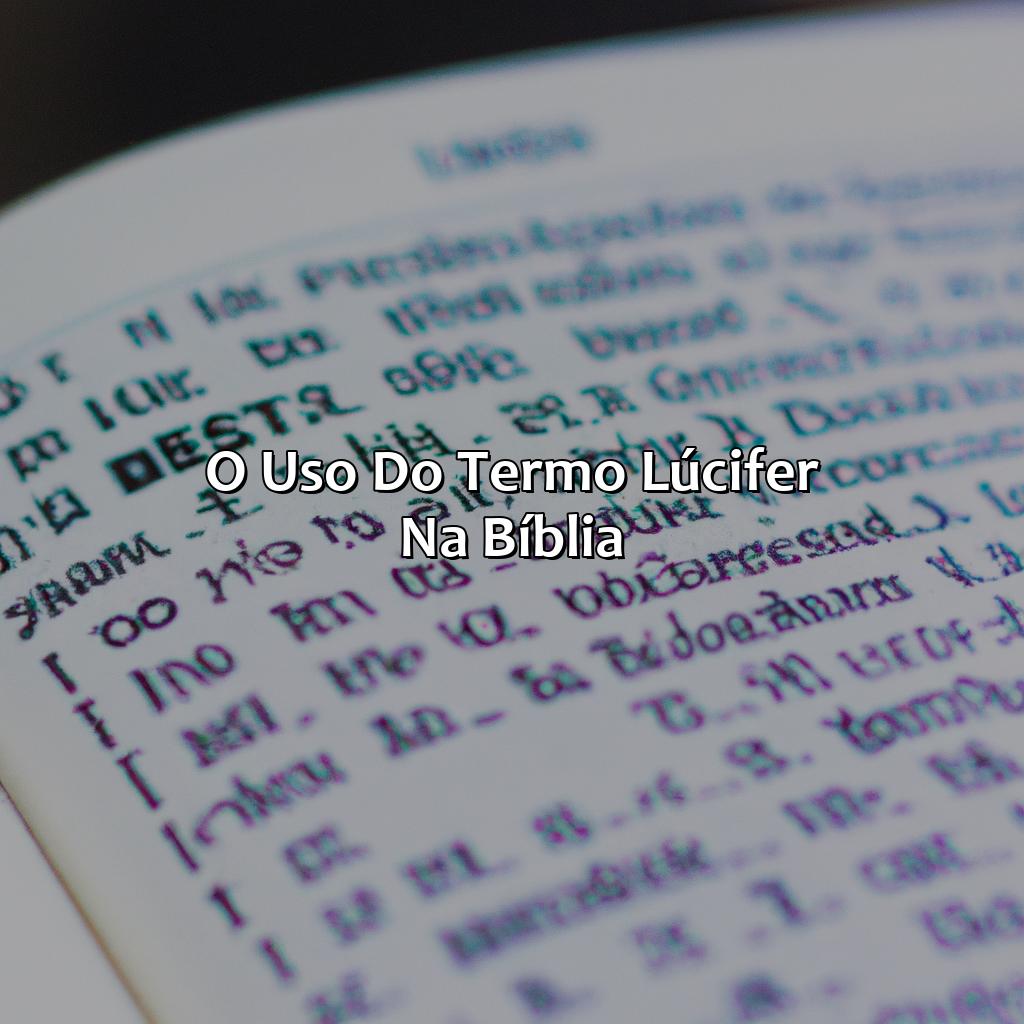 O uso do termo Lúcifer na Bíblia-onde está escrito lúcifer na bíblia, 