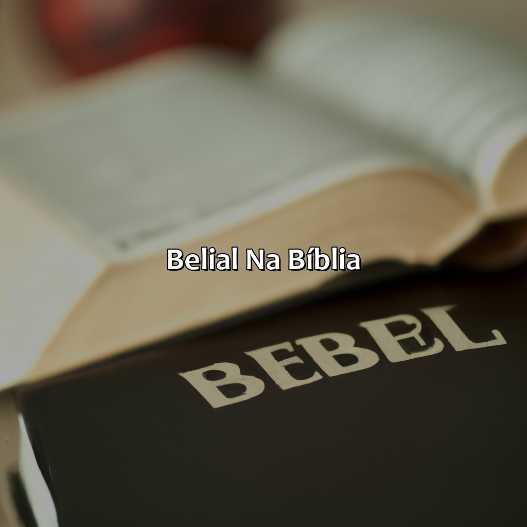Belial na Bíblia-onde fala sobre belial na bíblia, 