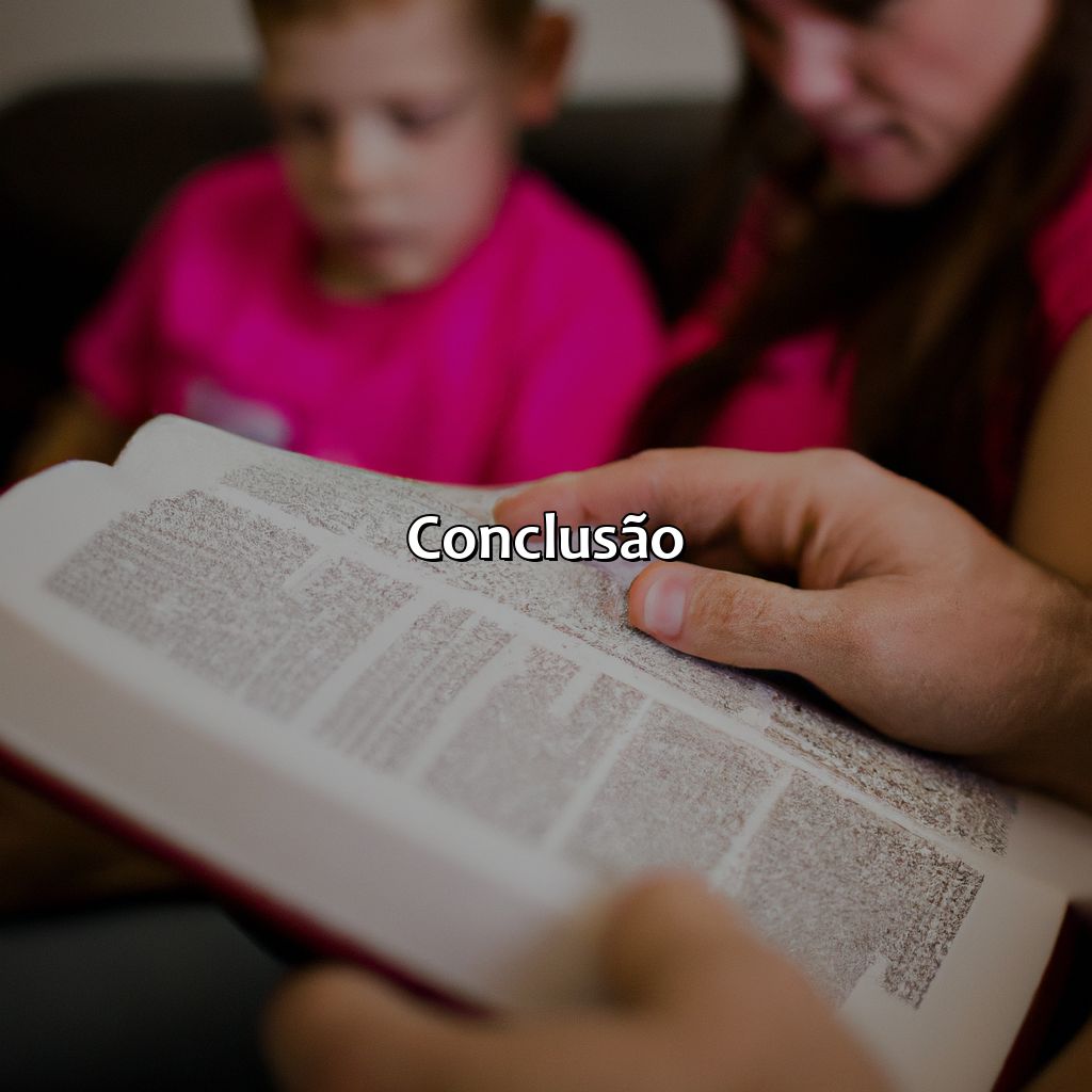 Conclusão-onde fala sobre família na bíblia, 