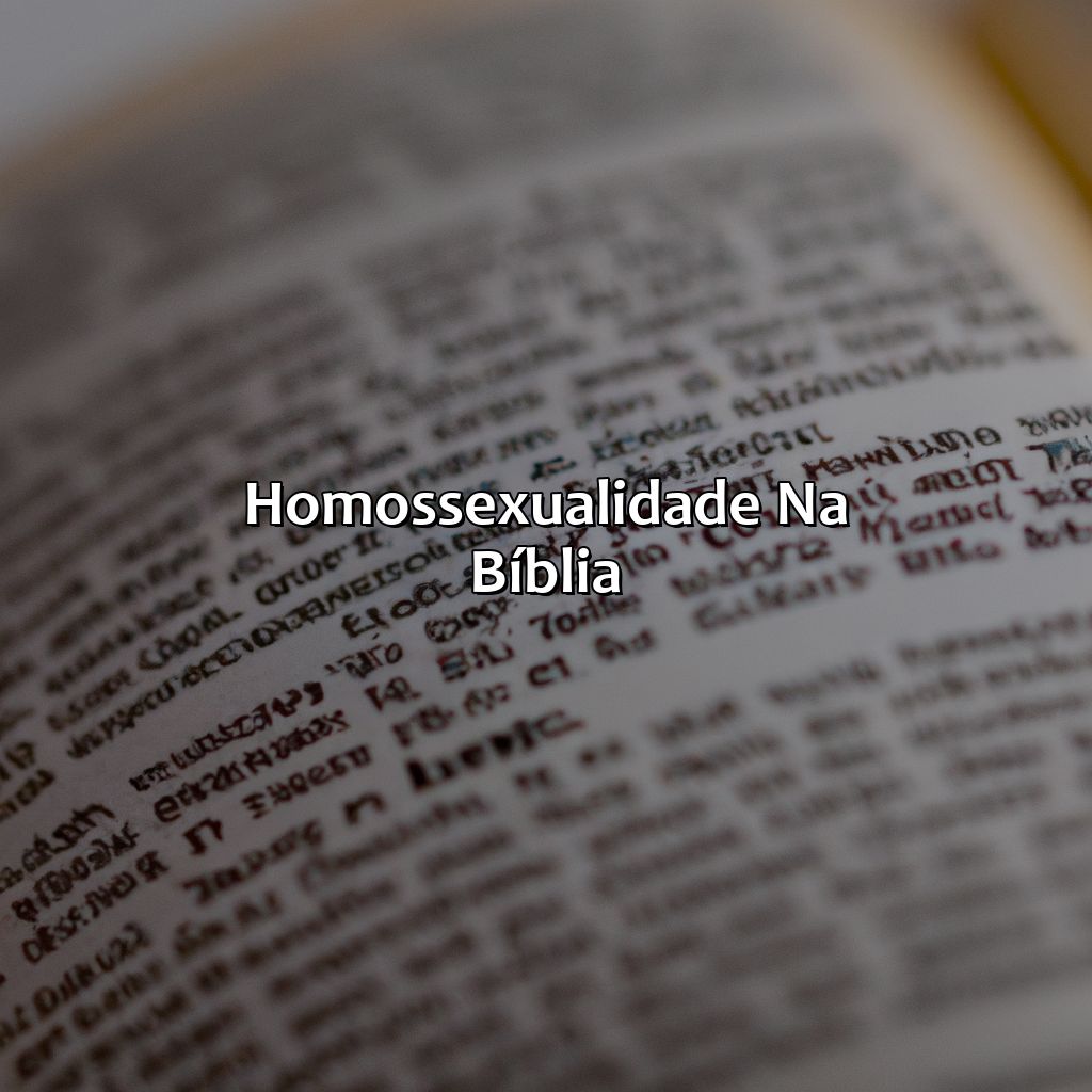 Homossexualidade na Bíblia-onde na bíblia fala sobre homem com homem, 