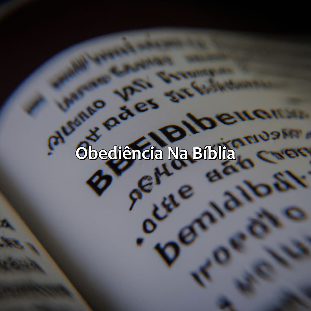 Obediência na Bíblia-onde na bíblia fala sobre obediência, 