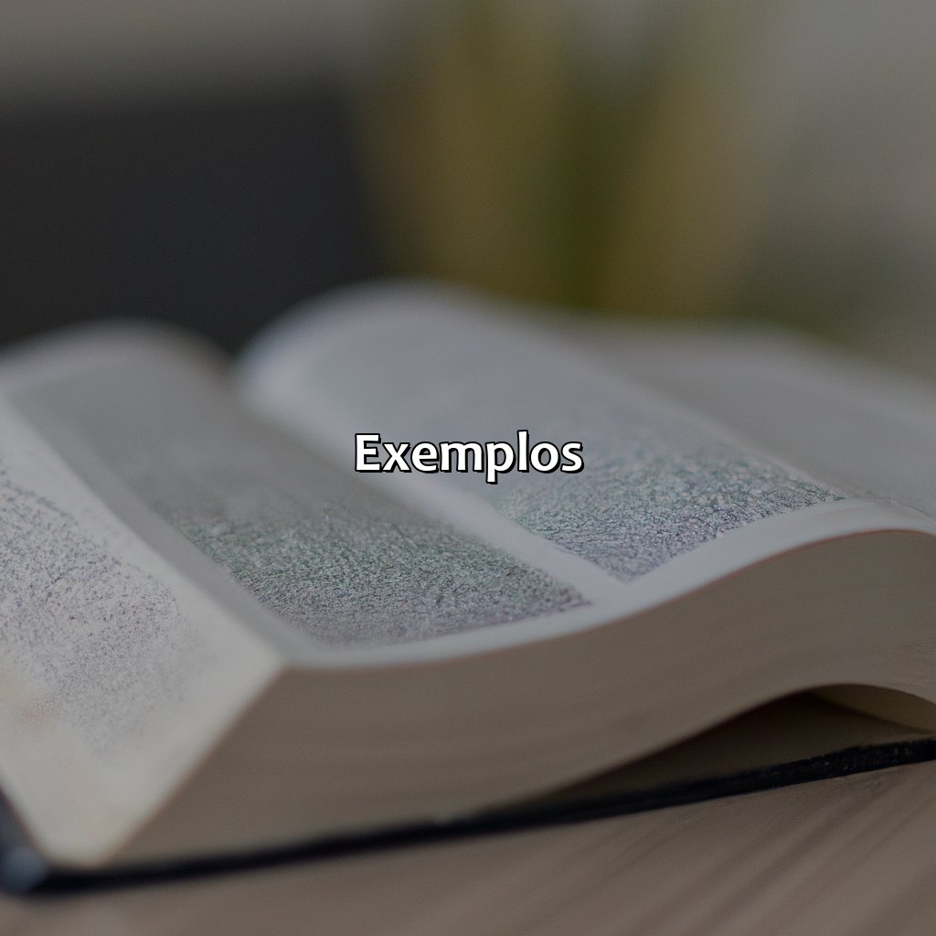 Exemplos-onde se encontra na bíblia, 