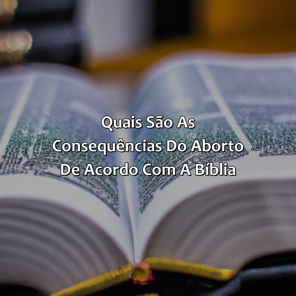 Quais são as consequências do aborto de acordo com a Bíblia?-o