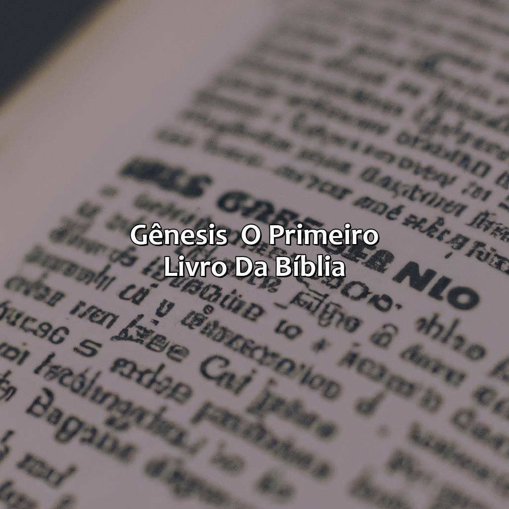 Gênesis - O Primeiro Livro da Bíblia-qual foi o primeiro livro da bíblia a ser escrito, 