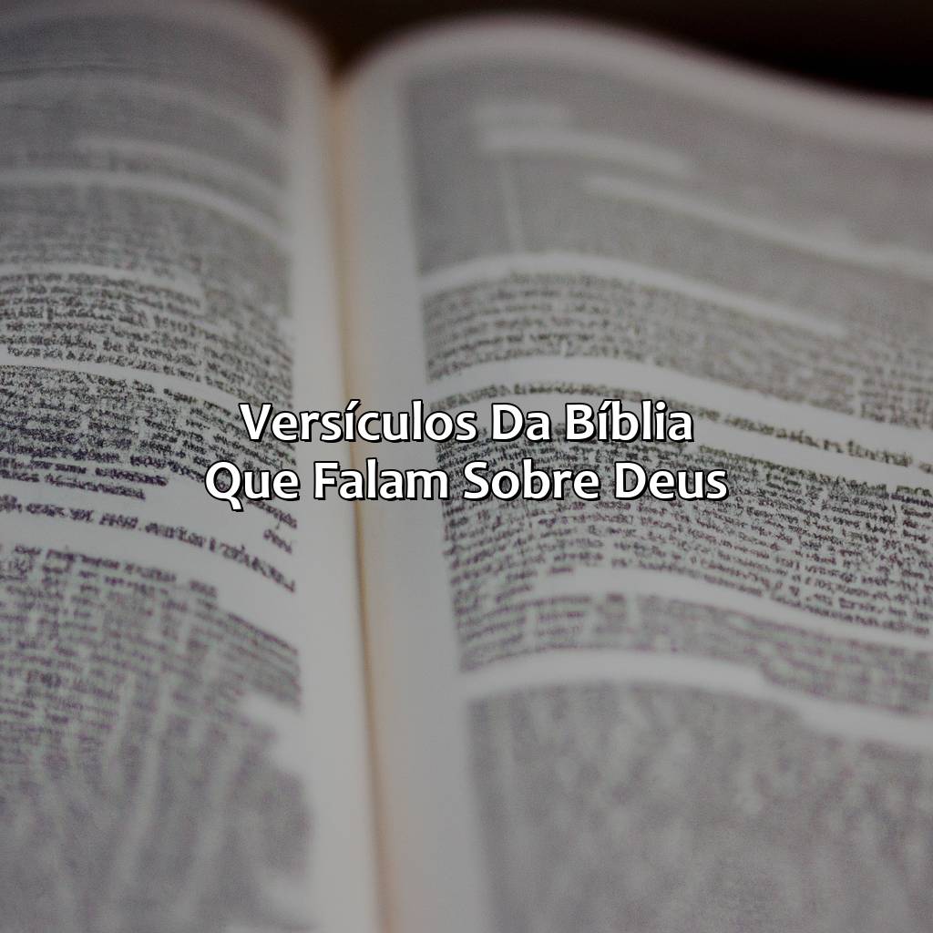Versículos da Bíblia que falam sobre Deus-qual o versículo da bíblia que diz, 