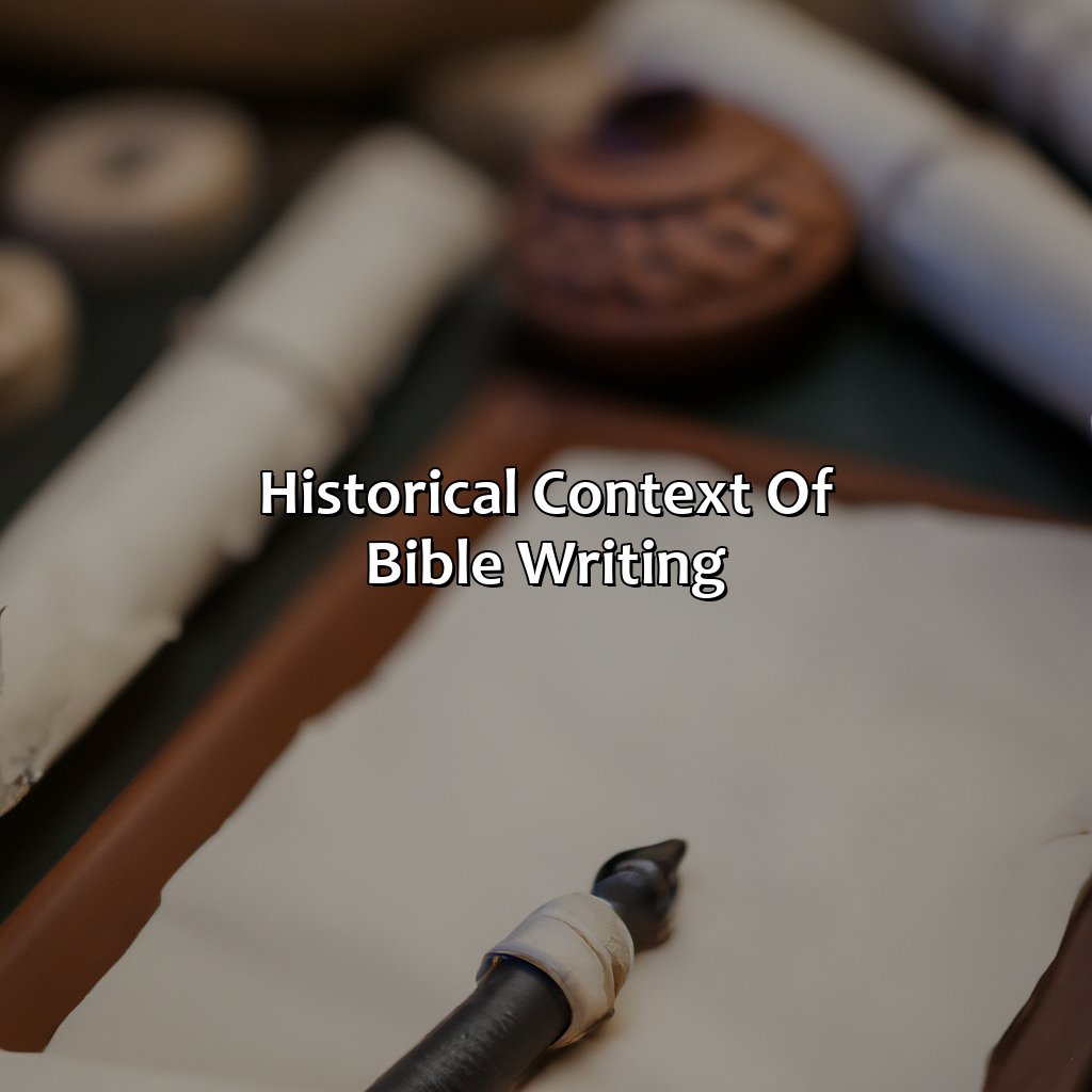 Historical Context of Bible Writing-quando a bíblia foi escrita, 