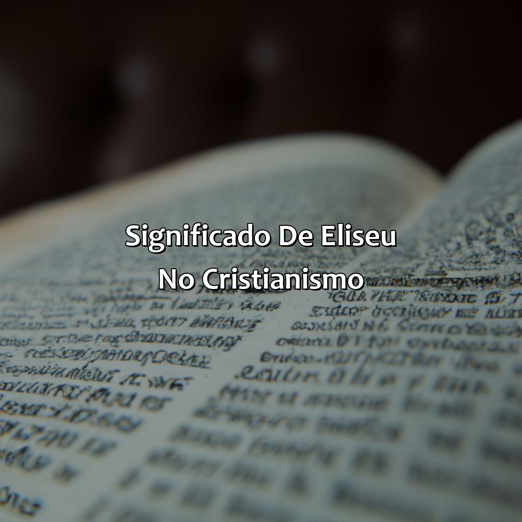Significado de Eliseu no Cristianismo-quem é eliseu na bíblia, 