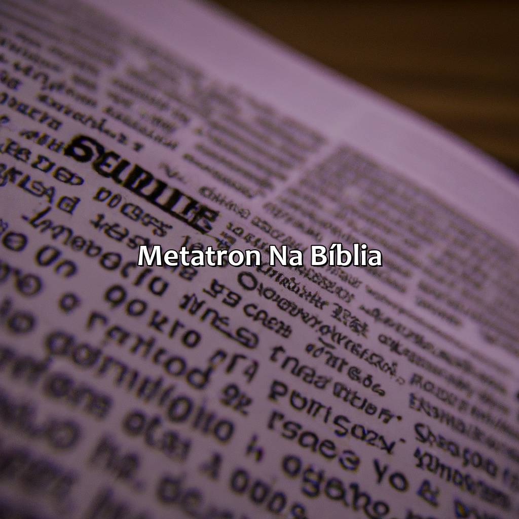 Metatron na Bíblia-quem é metatron na bíblia, 