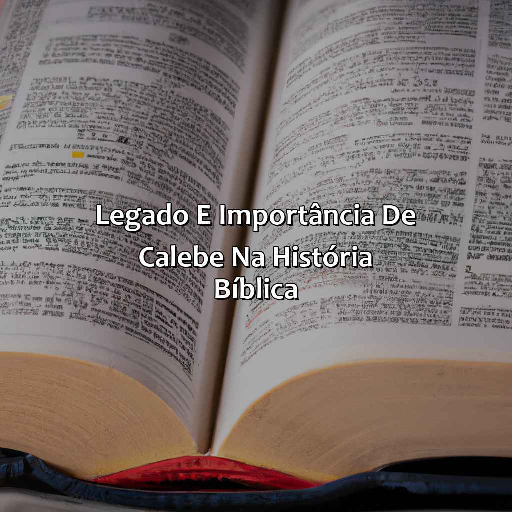 Legado e importância de Calebe na história bíblica-quem era calebe na bíblia, 