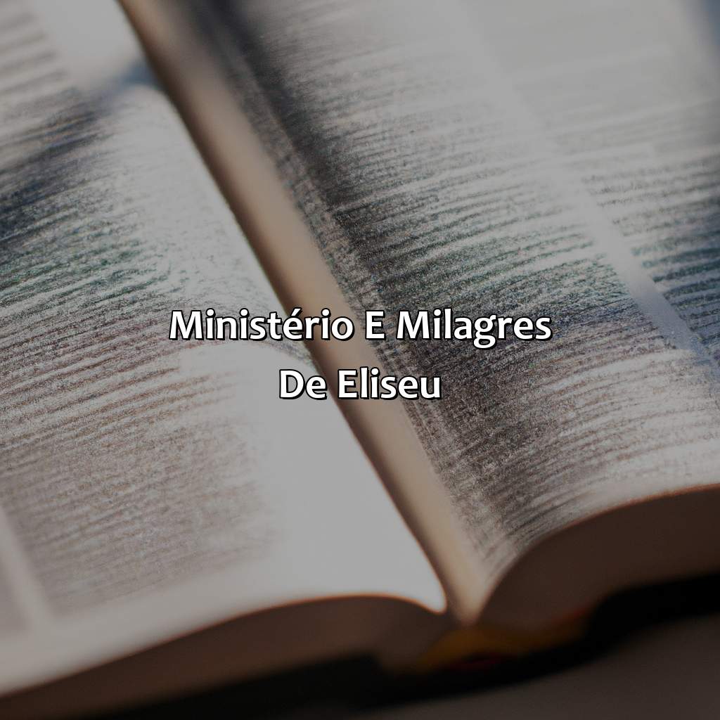 Ministério e Milagres de Eliseu-quem era eliseu na bíblia, 