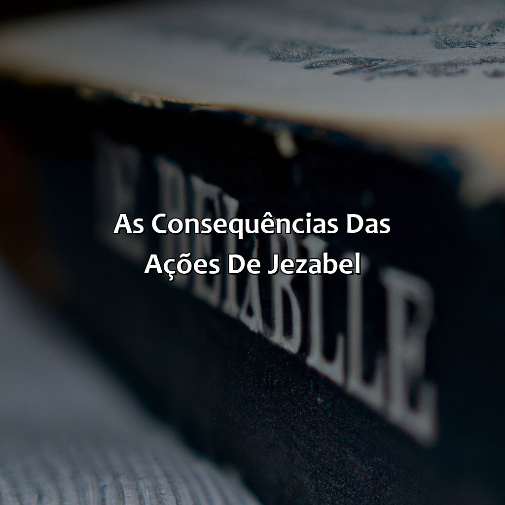 As consequências das ações de Jezabel-quem era jezabel na bíblia, 