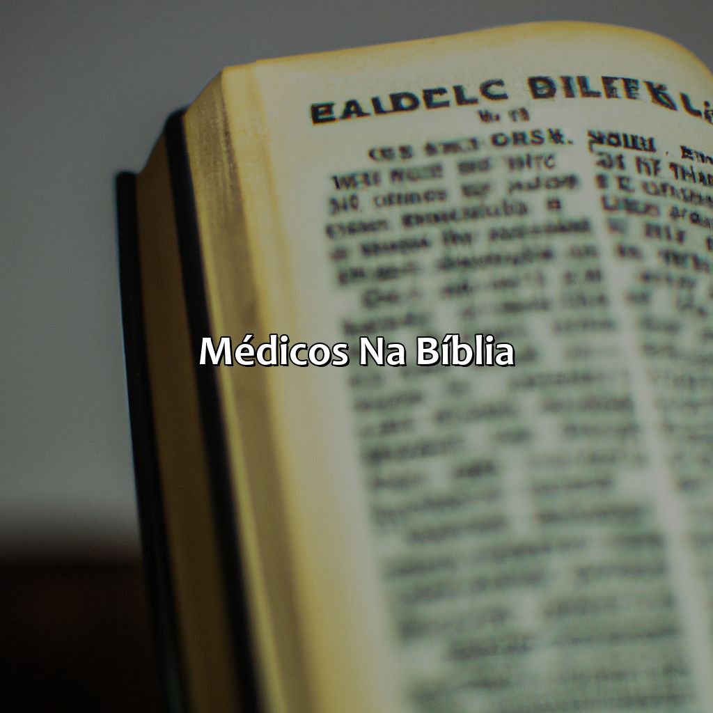 Médicos na Bíblia-quem era médico na bíblia, 
