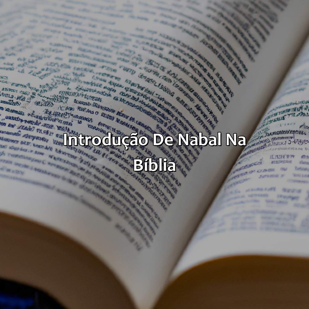 Introdução de Nabal na Bíblia-quem era nabal na bíblia, 