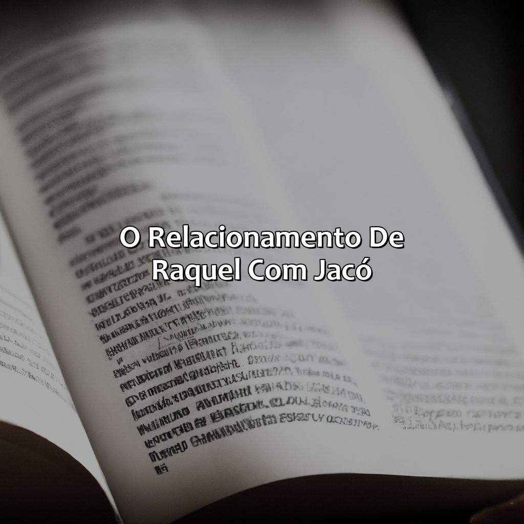 O relacionamento de Raquel com Jacó-quem era raquel na bíblia, 