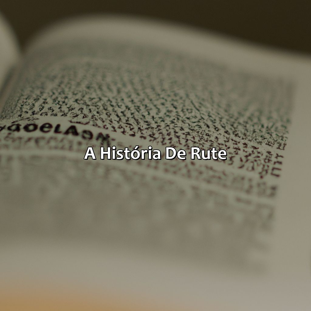 A história de Rute-quem era rute na bíblia, 
