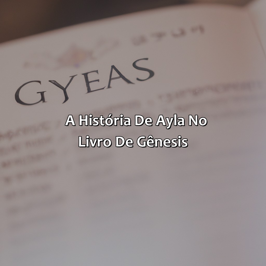   A história de Ayla no Livro de Gênesis-quem foi ayla na bíblia, 