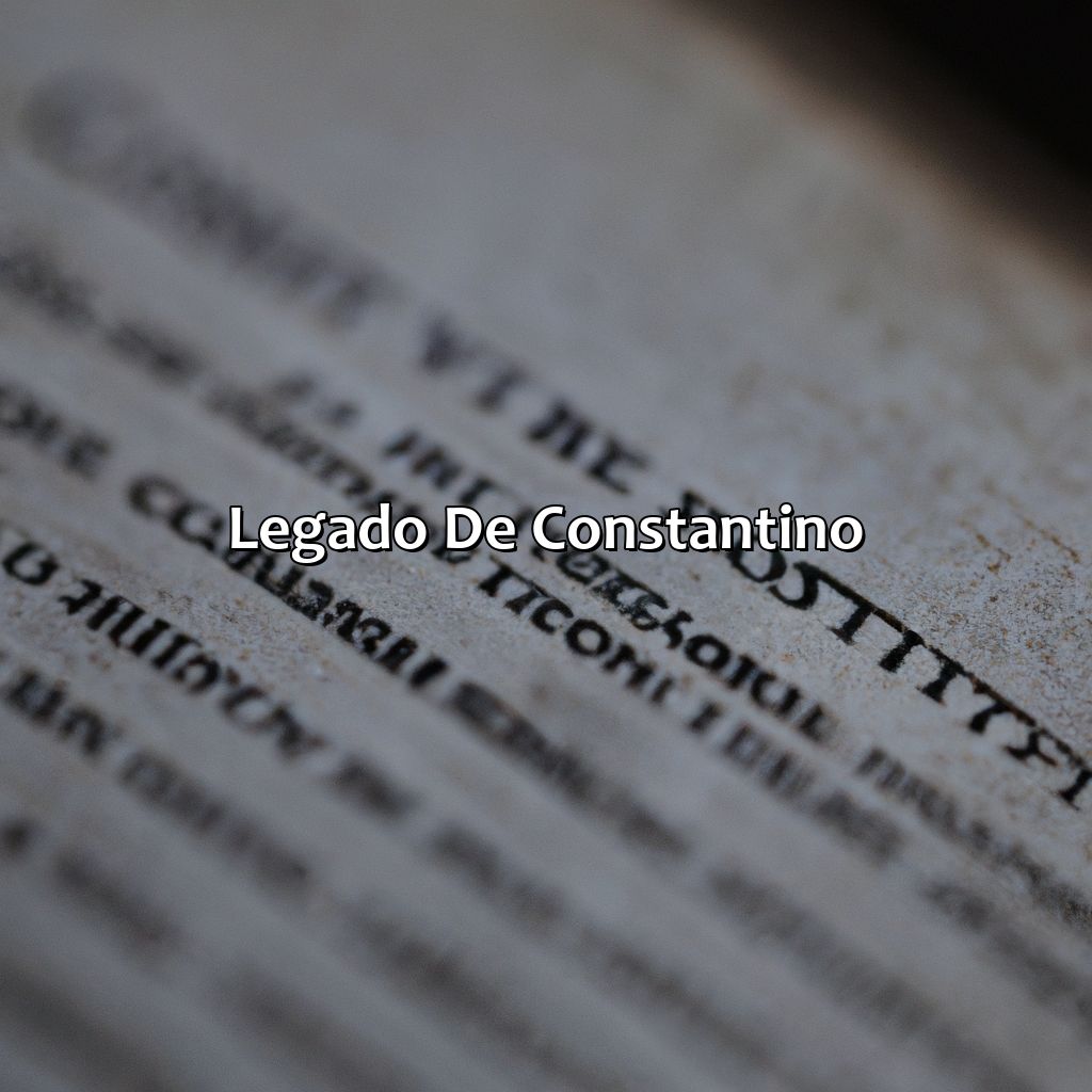 Legado de Constantino-quem foi constantino na bíblia, 