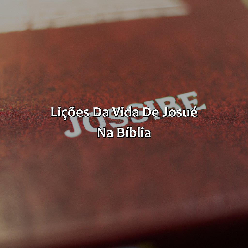 Lições da vida de Josué na Bíblia-quem foi josué bíblia, 