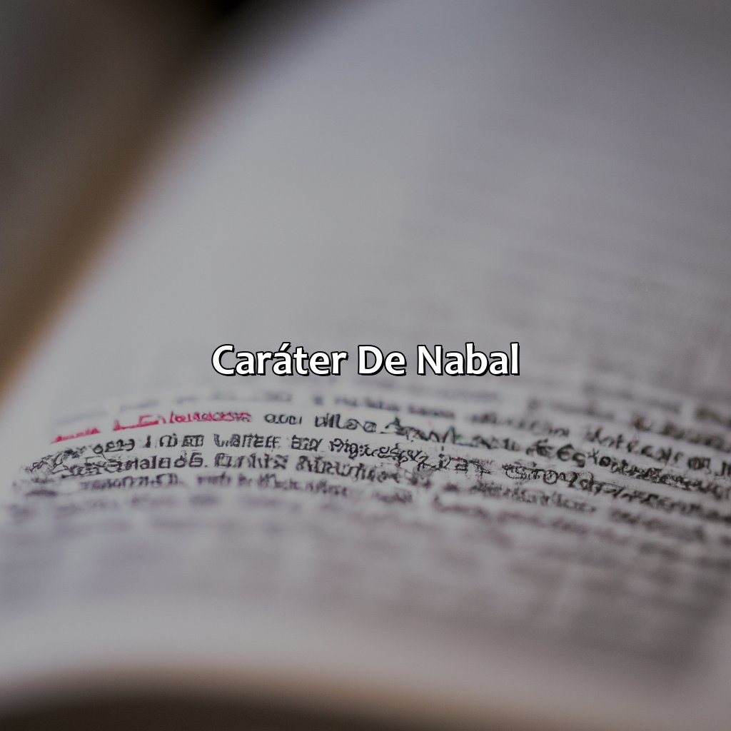 Caráter de Nabal-quem foi nabal na bíblia, 