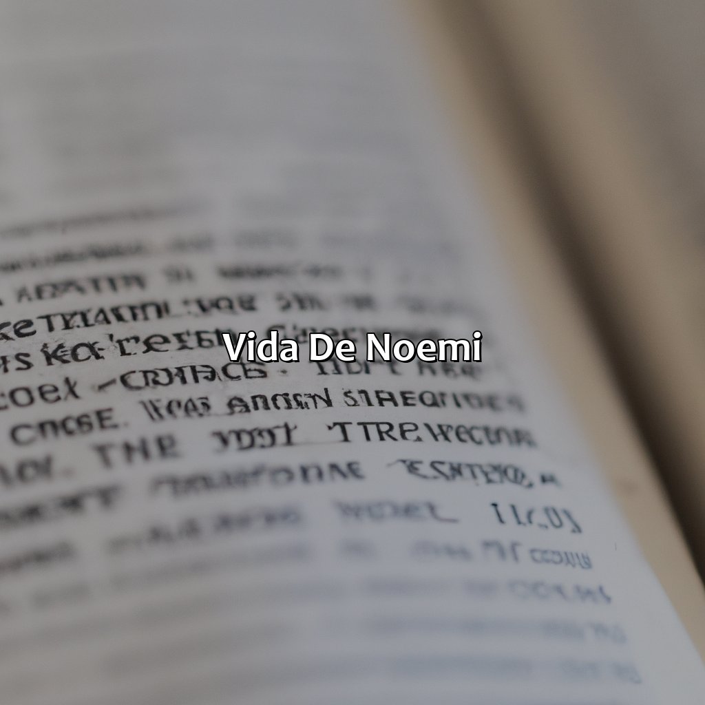 Vida de Noemi-quem foi noemi na bíblia, 
