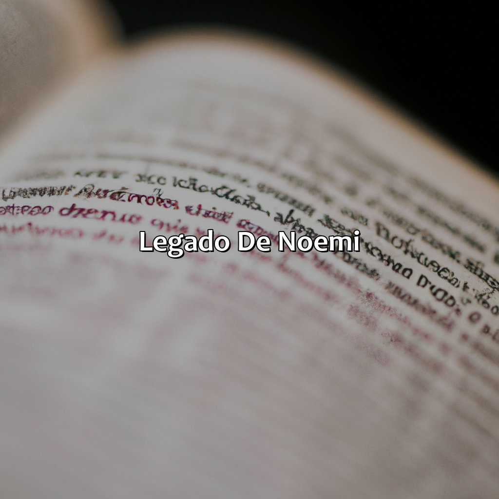 Legado de Noemi-quem foi noemi na bíblia, 