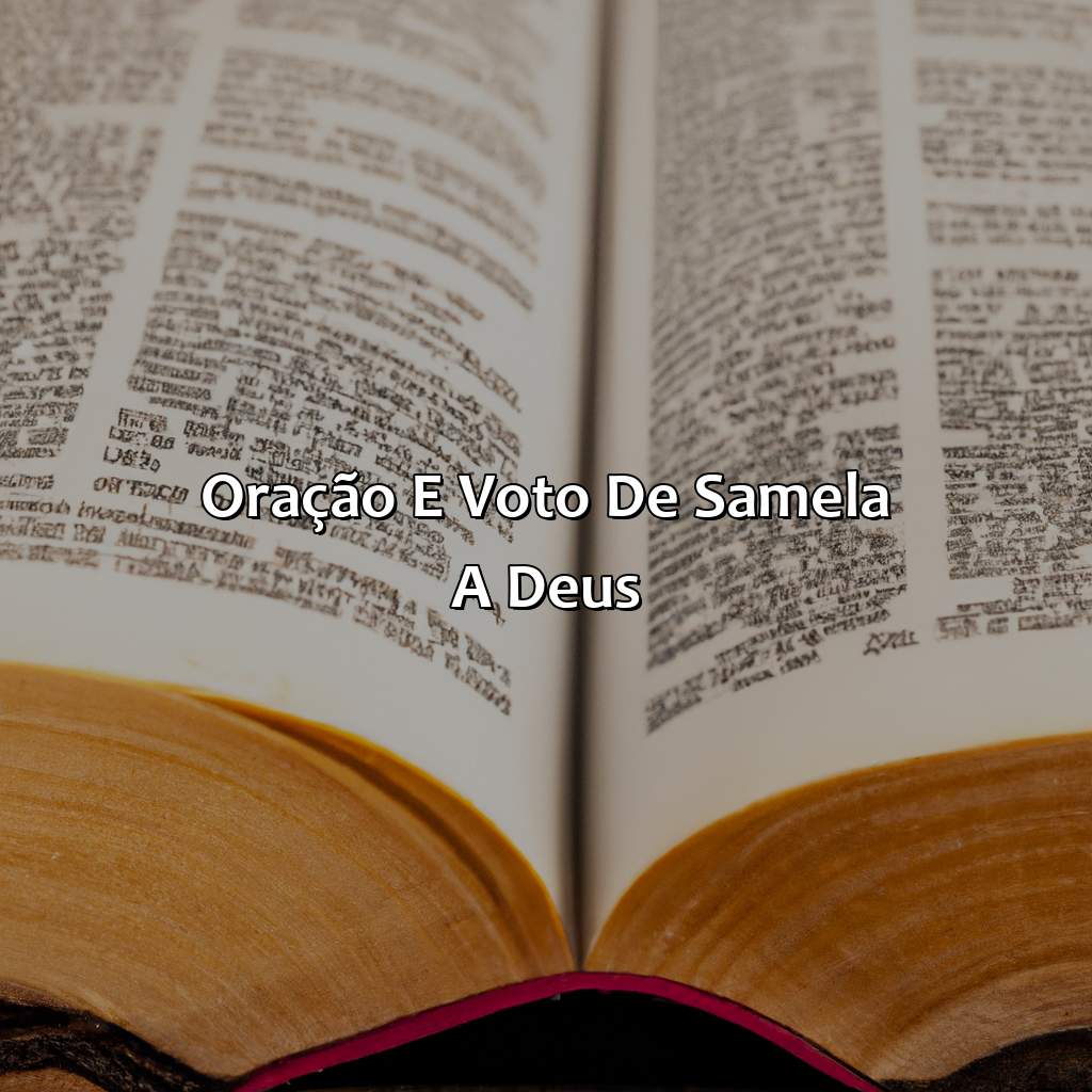 Oração e voto de Samela a Deus-quem foi sâmela na bíblia, 