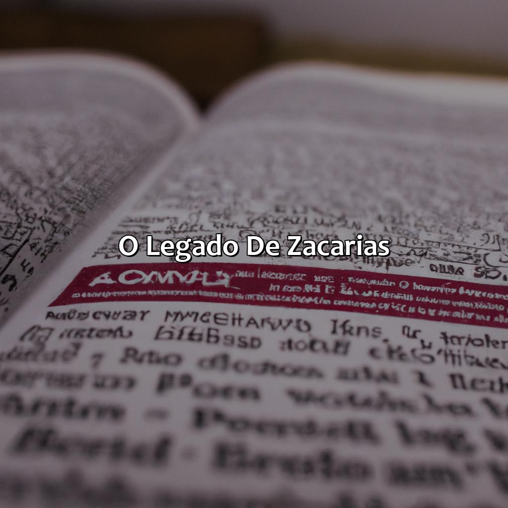 O legado de Zacarias-quem foi zacarias na bíblia, 