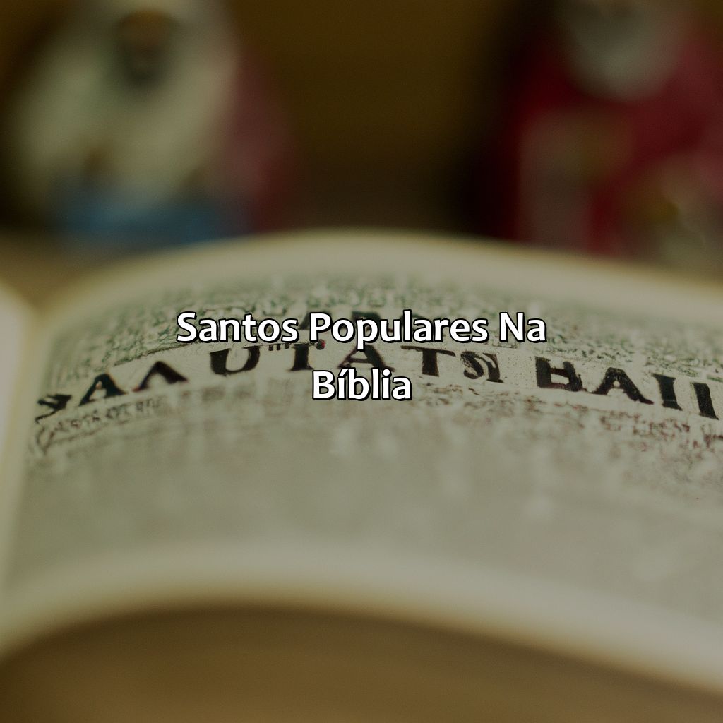 Santos populares na Bíblia-quem são os santos na bíblia, 